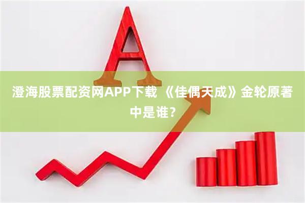 澄海股票配资网APP下载 《佳偶天成》金轮原著中是谁？